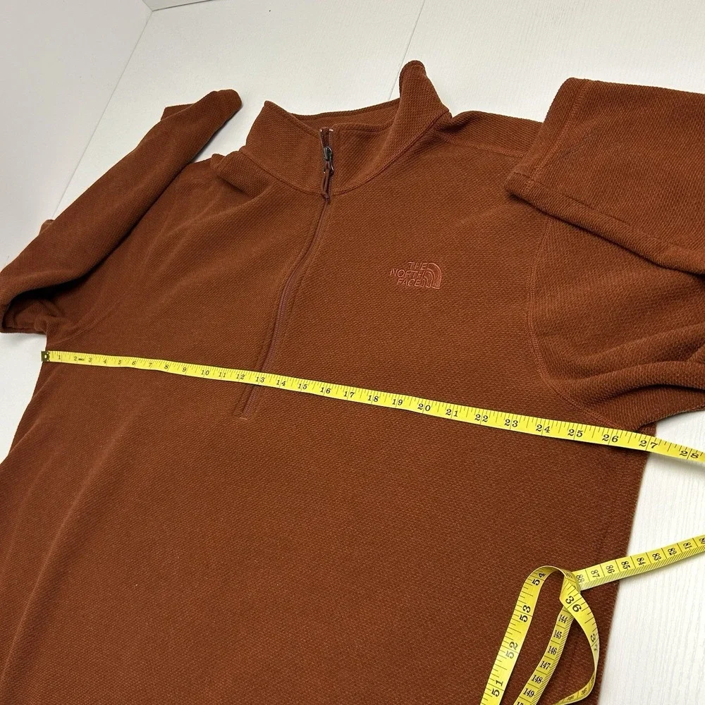 The North Face 1/4 Zip Men's XXL Pullover Sweater Fleece Copper Orange Hiking